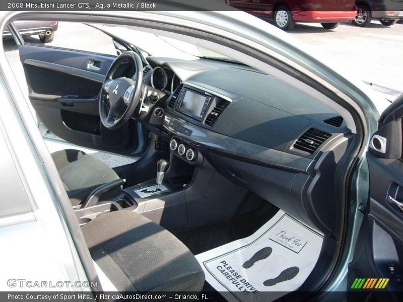 Aqua Metallic / Black 2008 Mitsubishi Lancer GTS