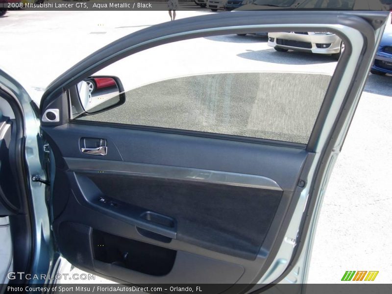 Aqua Metallic / Black 2008 Mitsubishi Lancer GTS