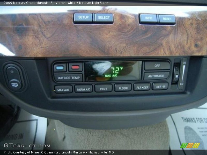 Vibrant White / Medium Light Stone 2009 Mercury Grand Marquis LS