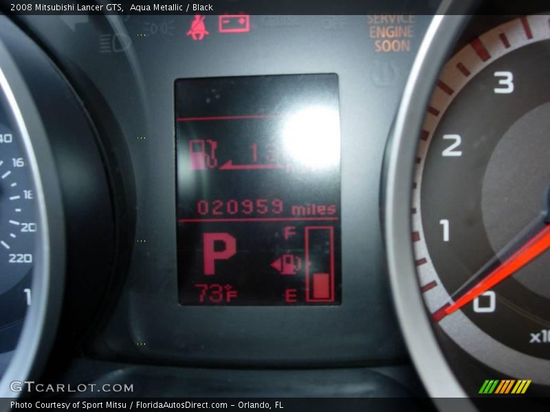 Aqua Metallic / Black 2008 Mitsubishi Lancer GTS