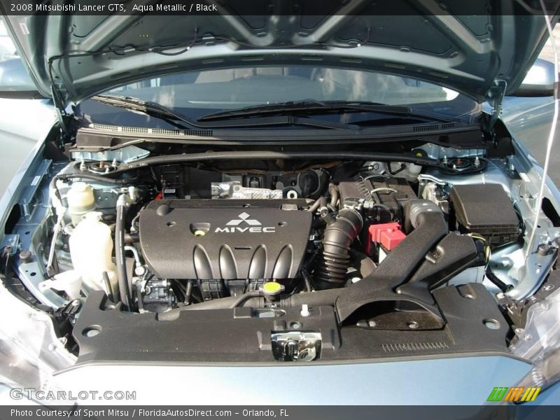 Aqua Metallic / Black 2008 Mitsubishi Lancer GTS