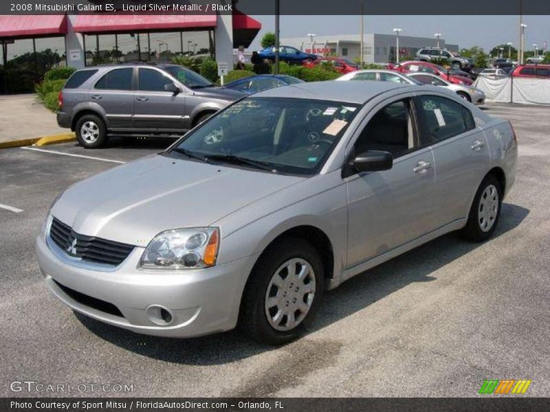 Liquid Silver Metallic / Black 2008 Mitsubishi Galant ES