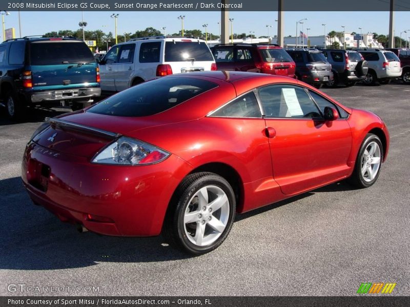 Sunset Orange Pearlescent / Dark Charcoal 2008 Mitsubishi Eclipse GS Coupe