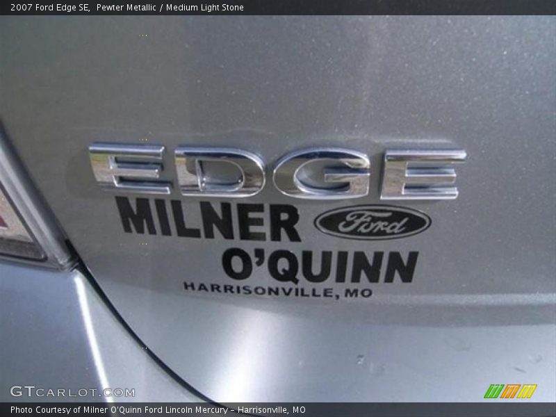 Pewter Metallic / Medium Light Stone 2007 Ford Edge SE