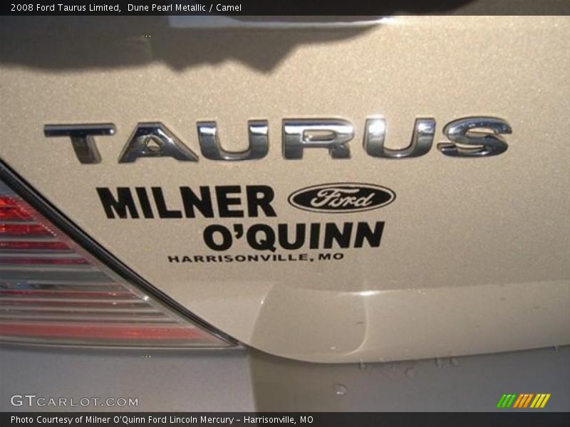 Dune Pearl Metallic / Camel 2008 Ford Taurus Limited