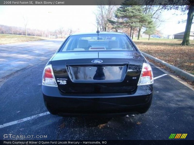 Black Ebony / Camel 2008 Ford Fusion SE