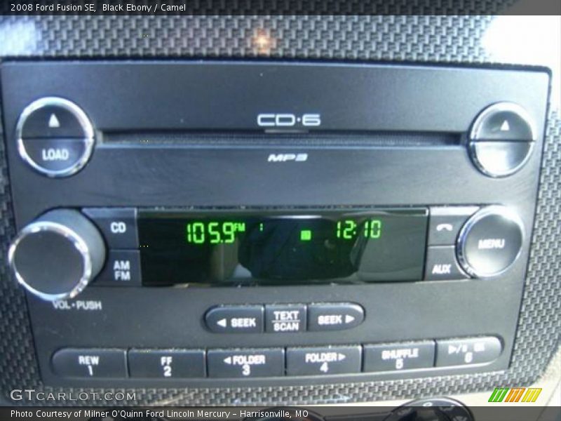 Black Ebony / Camel 2008 Ford Fusion SE