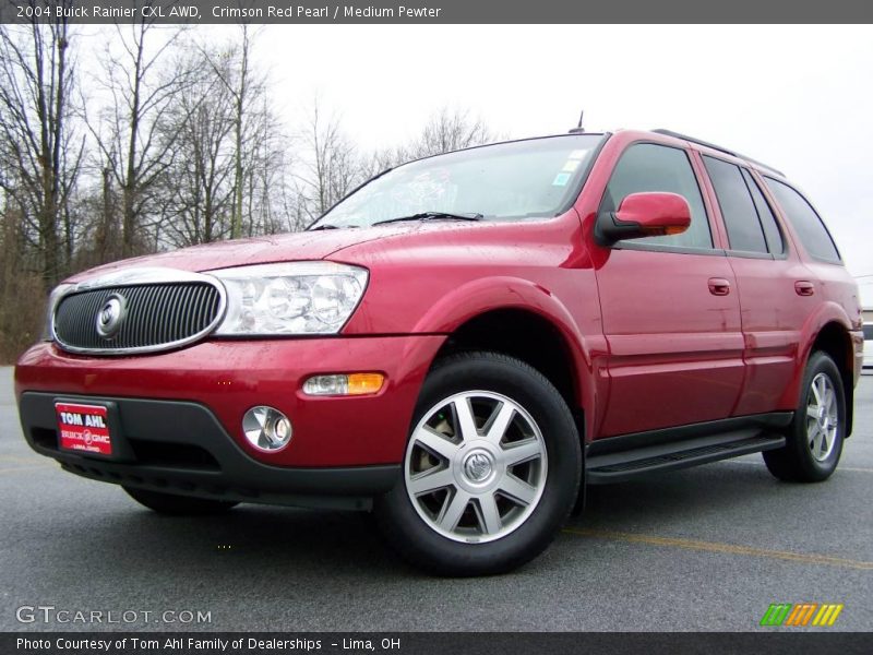 Crimson Red Pearl / Medium Pewter 2004 Buick Rainier CXL AWD