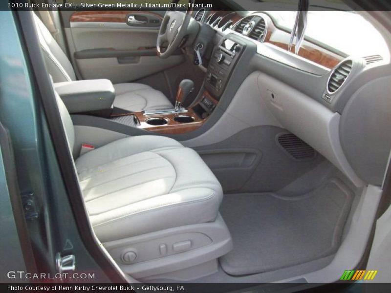 Silver Green Metallic / Titanium/Dark Titanium 2010 Buick Enclave CXL