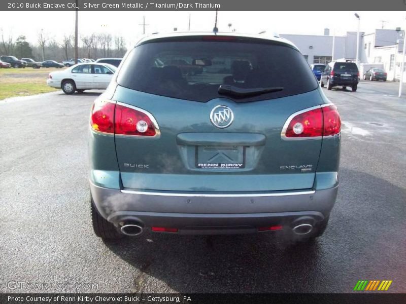 Silver Green Metallic / Titanium/Dark Titanium 2010 Buick Enclave CXL