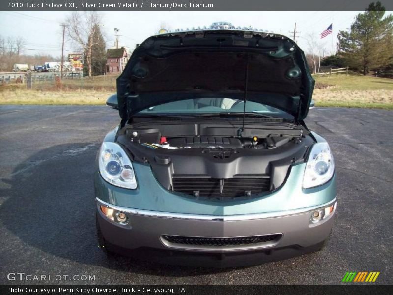 Silver Green Metallic / Titanium/Dark Titanium 2010 Buick Enclave CXL