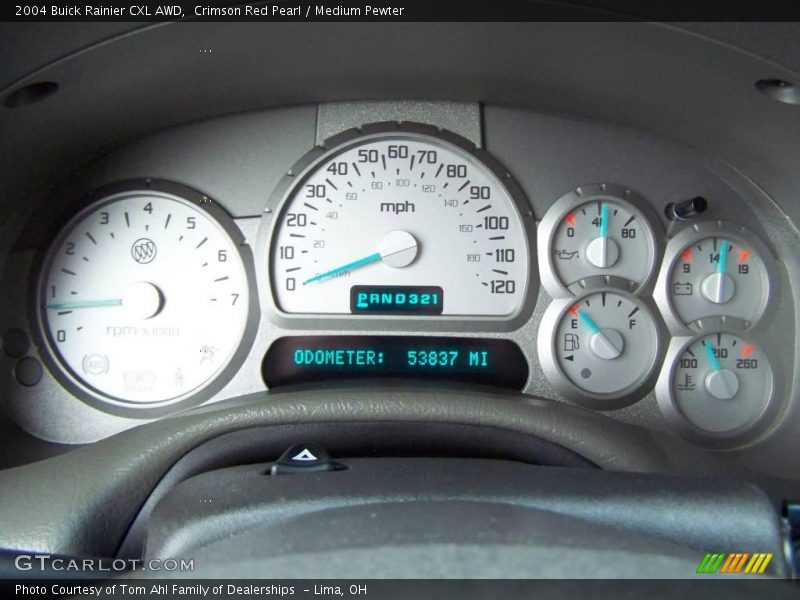 Crimson Red Pearl / Medium Pewter 2004 Buick Rainier CXL AWD