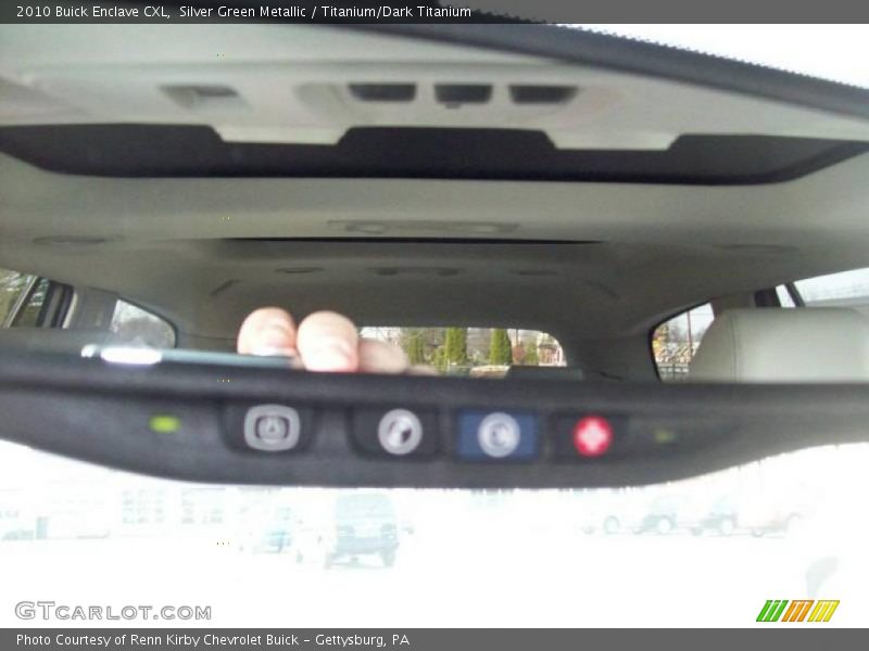Silver Green Metallic / Titanium/Dark Titanium 2010 Buick Enclave CXL