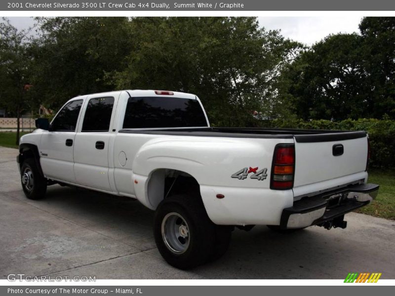 Summit White / Graphite 2001 Chevrolet Silverado 3500 LT Crew Cab 4x4 Dually