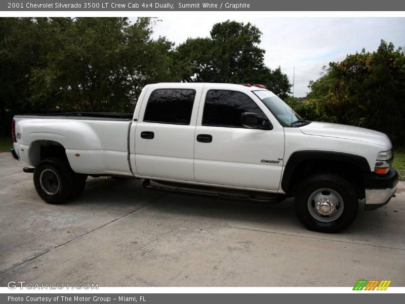 Summit White / Graphite 2001 Chevrolet Silverado 3500 LT Crew Cab 4x4 Dually