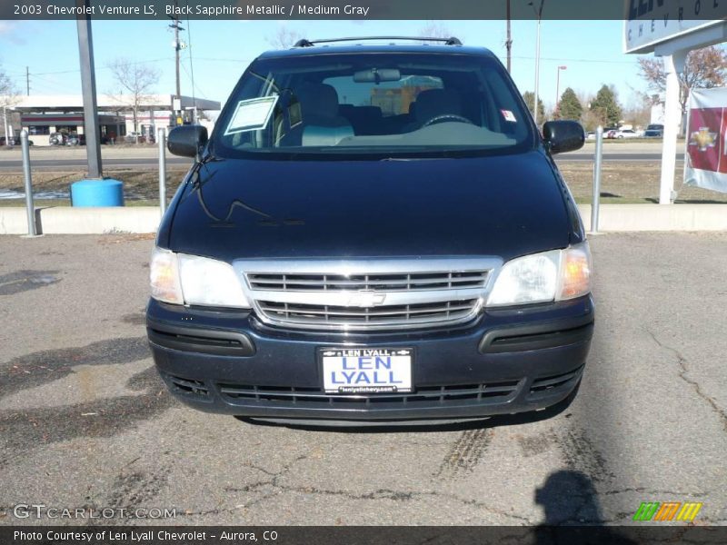 Black Sapphire Metallic / Medium Gray 2003 Chevrolet Venture LS