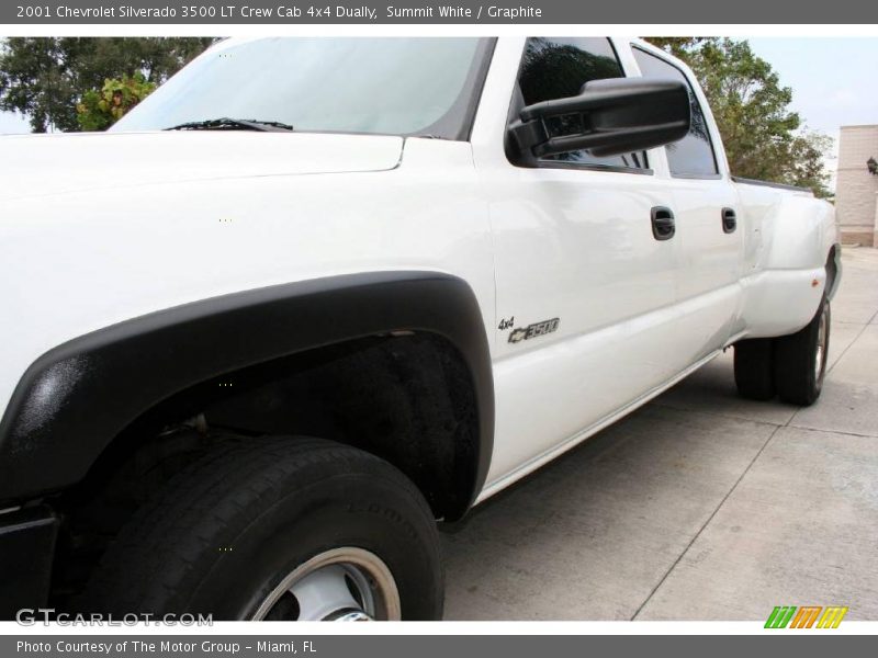 Summit White / Graphite 2001 Chevrolet Silverado 3500 LT Crew Cab 4x4 Dually