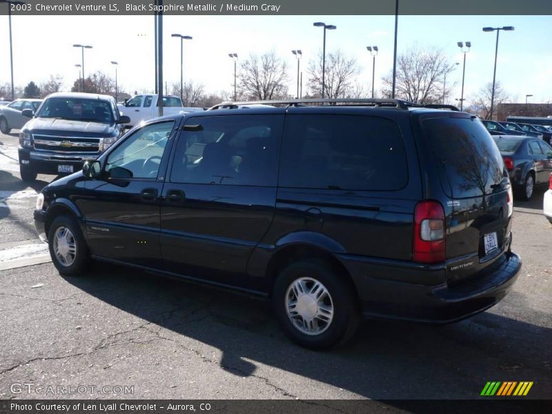 Black Sapphire Metallic / Medium Gray 2003 Chevrolet Venture LS