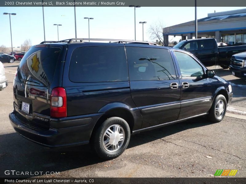 Black Sapphire Metallic / Medium Gray 2003 Chevrolet Venture LS