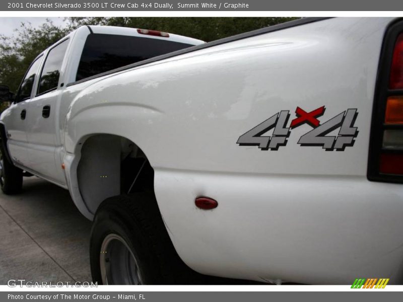 Summit White / Graphite 2001 Chevrolet Silverado 3500 LT Crew Cab 4x4 Dually