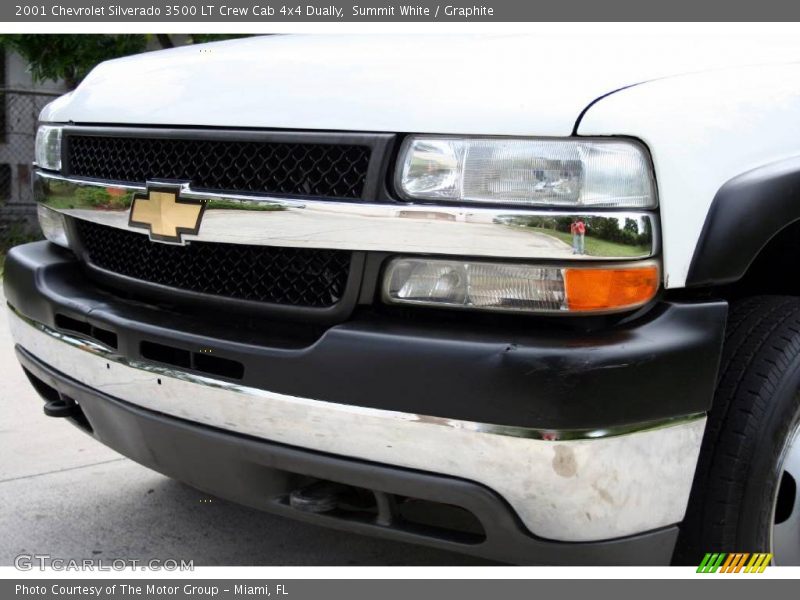 Summit White / Graphite 2001 Chevrolet Silverado 3500 LT Crew Cab 4x4 Dually