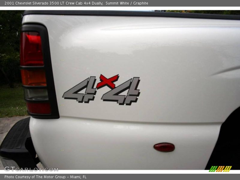 Summit White / Graphite 2001 Chevrolet Silverado 3500 LT Crew Cab 4x4 Dually