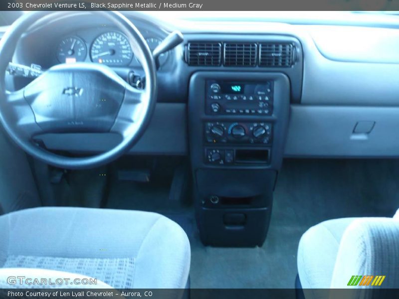 Black Sapphire Metallic / Medium Gray 2003 Chevrolet Venture LS