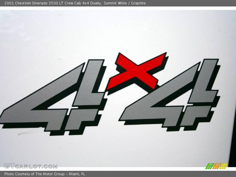 Summit White / Graphite 2001 Chevrolet Silverado 3500 LT Crew Cab 4x4 Dually