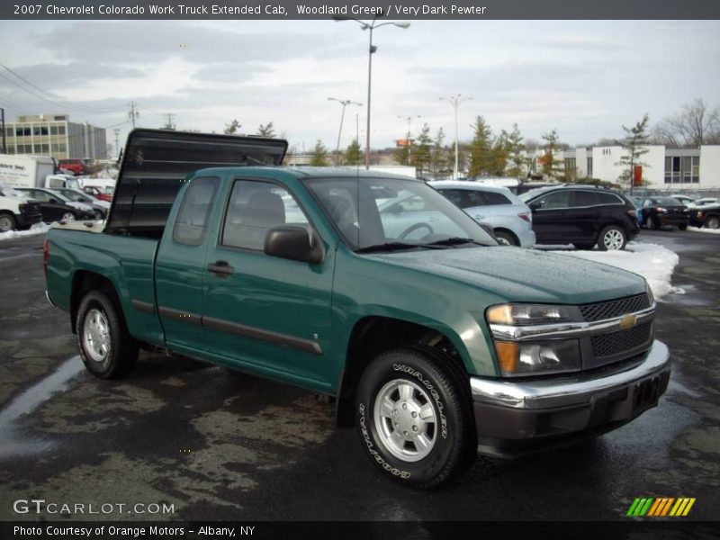 Woodland Green / Very Dark Pewter 2007 Chevrolet Colorado Work Truck Extended Cab