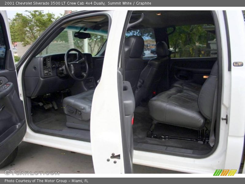 Summit White / Graphite 2001 Chevrolet Silverado 3500 LT Crew Cab 4x4 Dually