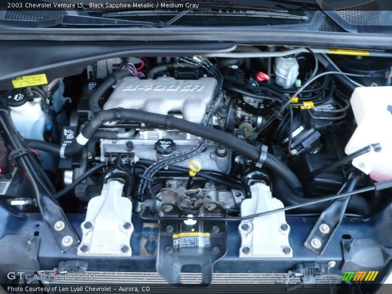 Black Sapphire Metallic / Medium Gray 2003 Chevrolet Venture LS
