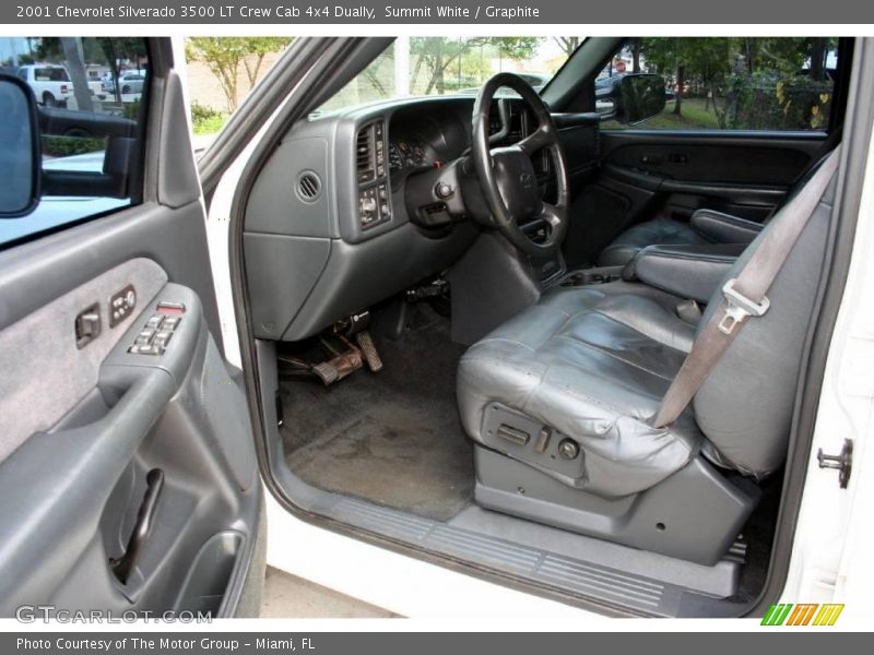 Summit White / Graphite 2001 Chevrolet Silverado 3500 LT Crew Cab 4x4 Dually