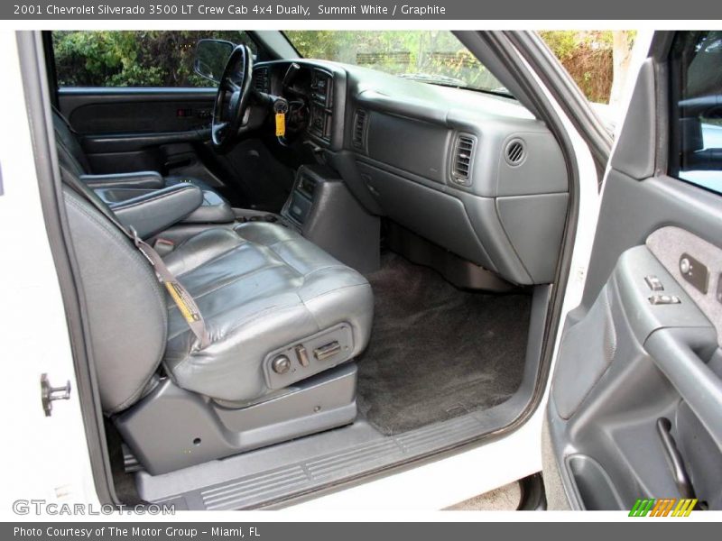 Summit White / Graphite 2001 Chevrolet Silverado 3500 LT Crew Cab 4x4 Dually