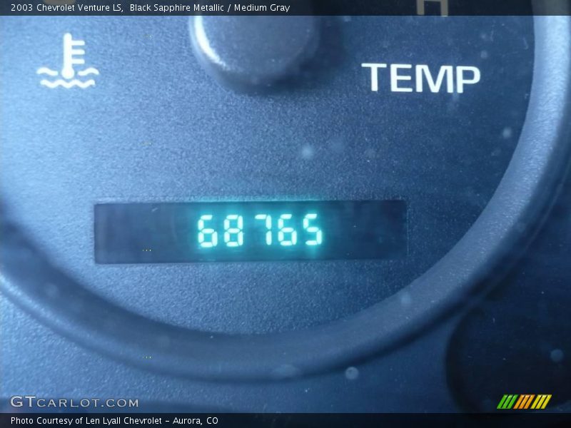 Black Sapphire Metallic / Medium Gray 2003 Chevrolet Venture LS