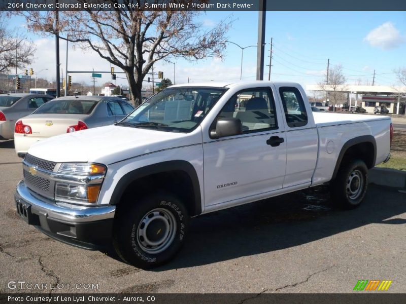 Summit White / Medium Dark Pewter 2004 Chevrolet Colorado Extended Cab 4x4
