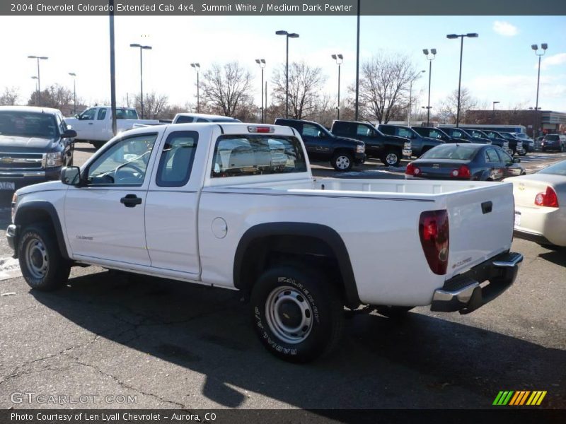 Summit White / Medium Dark Pewter 2004 Chevrolet Colorado Extended Cab 4x4