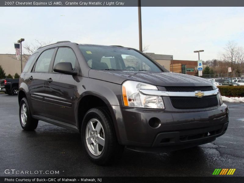 Granite Gray Metallic / Light Gray 2007 Chevrolet Equinox LS AWD