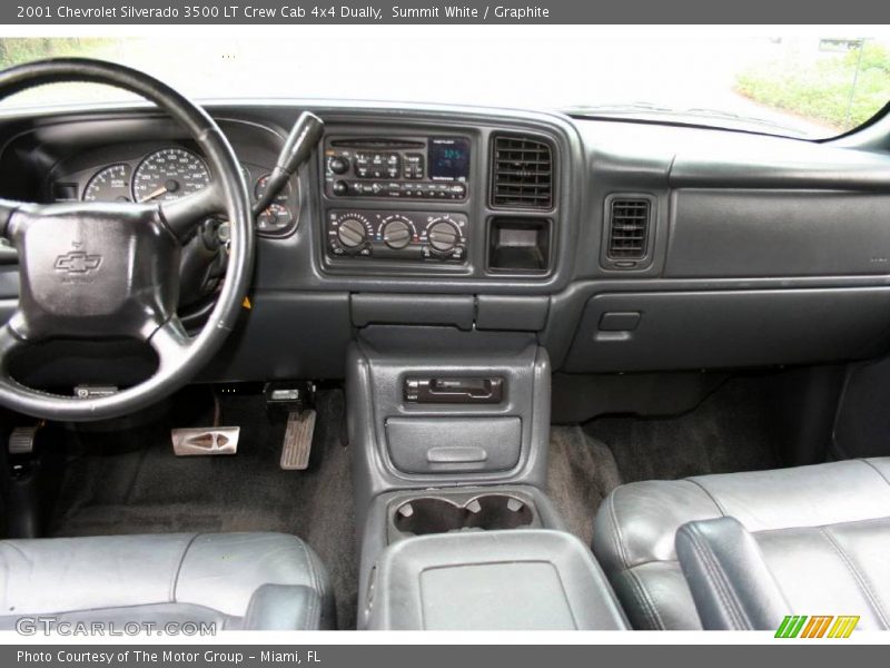 Summit White / Graphite 2001 Chevrolet Silverado 3500 LT Crew Cab 4x4 Dually