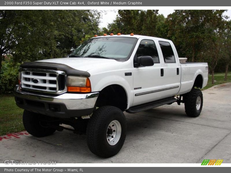 Oxford White / Medium Graphite 2000 Ford F350 Super Duty XLT Crew Cab 4x4