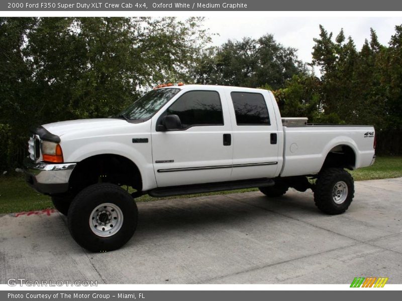 Oxford White / Medium Graphite 2000 Ford F350 Super Duty XLT Crew Cab 4x4