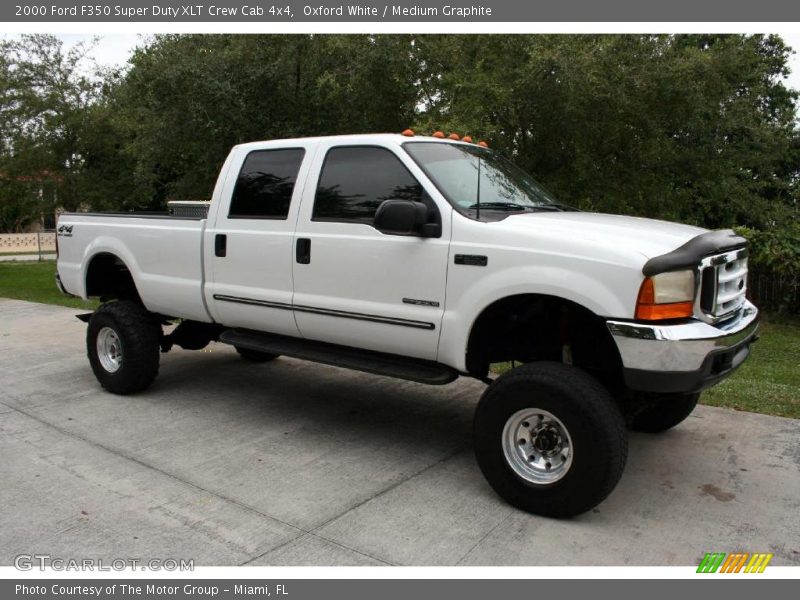Oxford White / Medium Graphite 2000 Ford F350 Super Duty XLT Crew Cab 4x4