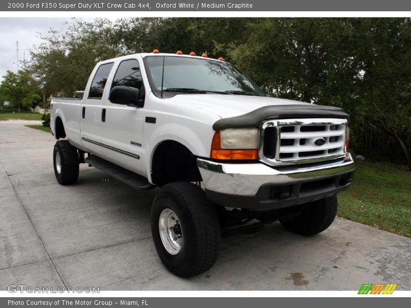 Oxford White / Medium Graphite 2000 Ford F350 Super Duty XLT Crew Cab 4x4