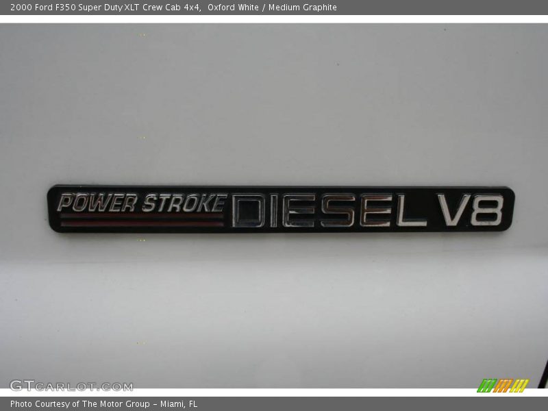 Oxford White / Medium Graphite 2000 Ford F350 Super Duty XLT Crew Cab 4x4