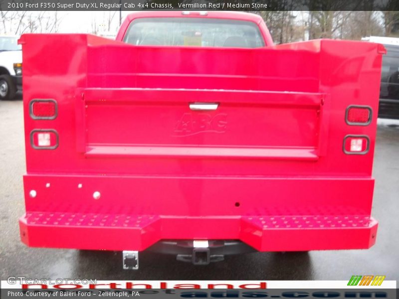 Vermillion Red / Medium Stone 2010 Ford F350 Super Duty XL Regular Cab 4x4 Chassis