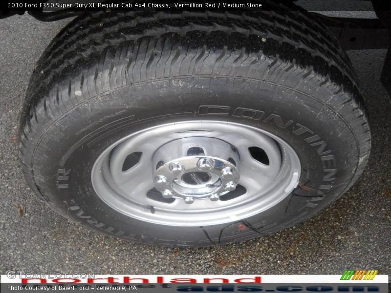 Vermillion Red / Medium Stone 2010 Ford F350 Super Duty XL Regular Cab 4x4 Chassis