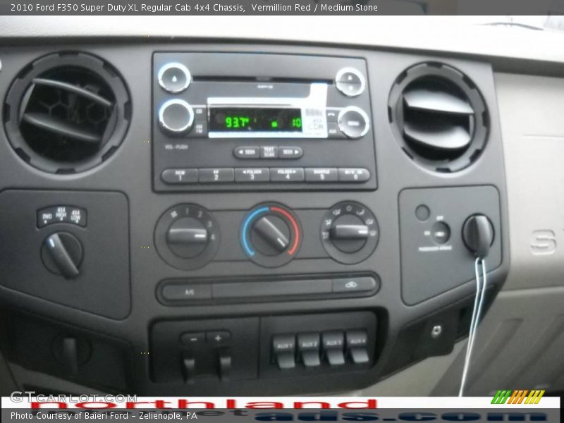 Vermillion Red / Medium Stone 2010 Ford F350 Super Duty XL Regular Cab 4x4 Chassis