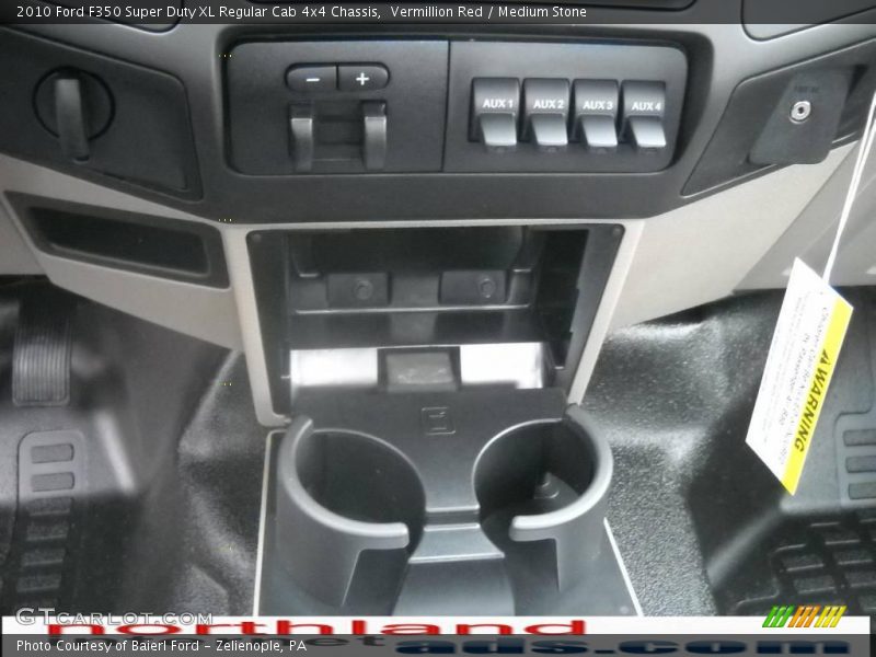 Vermillion Red / Medium Stone 2010 Ford F350 Super Duty XL Regular Cab 4x4 Chassis
