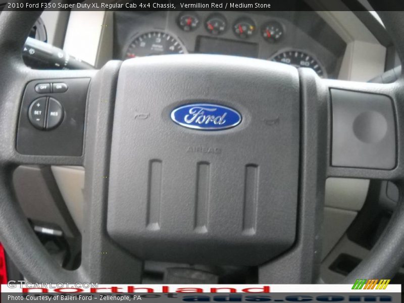 Vermillion Red / Medium Stone 2010 Ford F350 Super Duty XL Regular Cab 4x4 Chassis