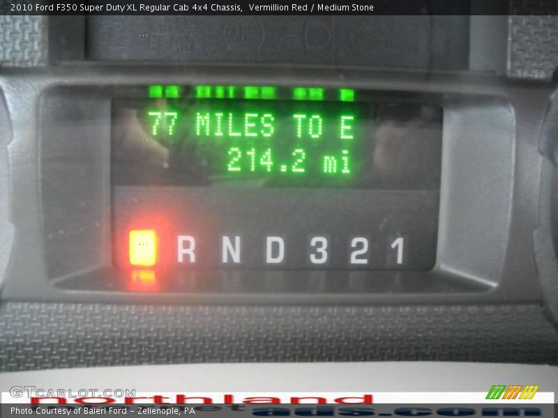Vermillion Red / Medium Stone 2010 Ford F350 Super Duty XL Regular Cab 4x4 Chassis