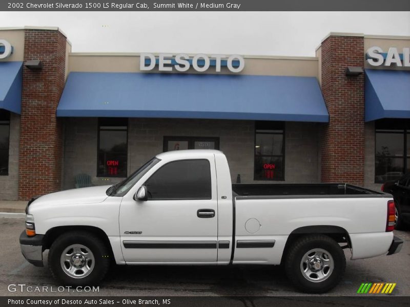 Summit White / Medium Gray 2002 Chevrolet Silverado 1500 LS Regular Cab
